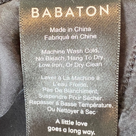 ARITZIA Babaton Cohen Cropped Mid-Rise Pleated Trouser Pants, Black, Size 4 - Picture 14 of 16